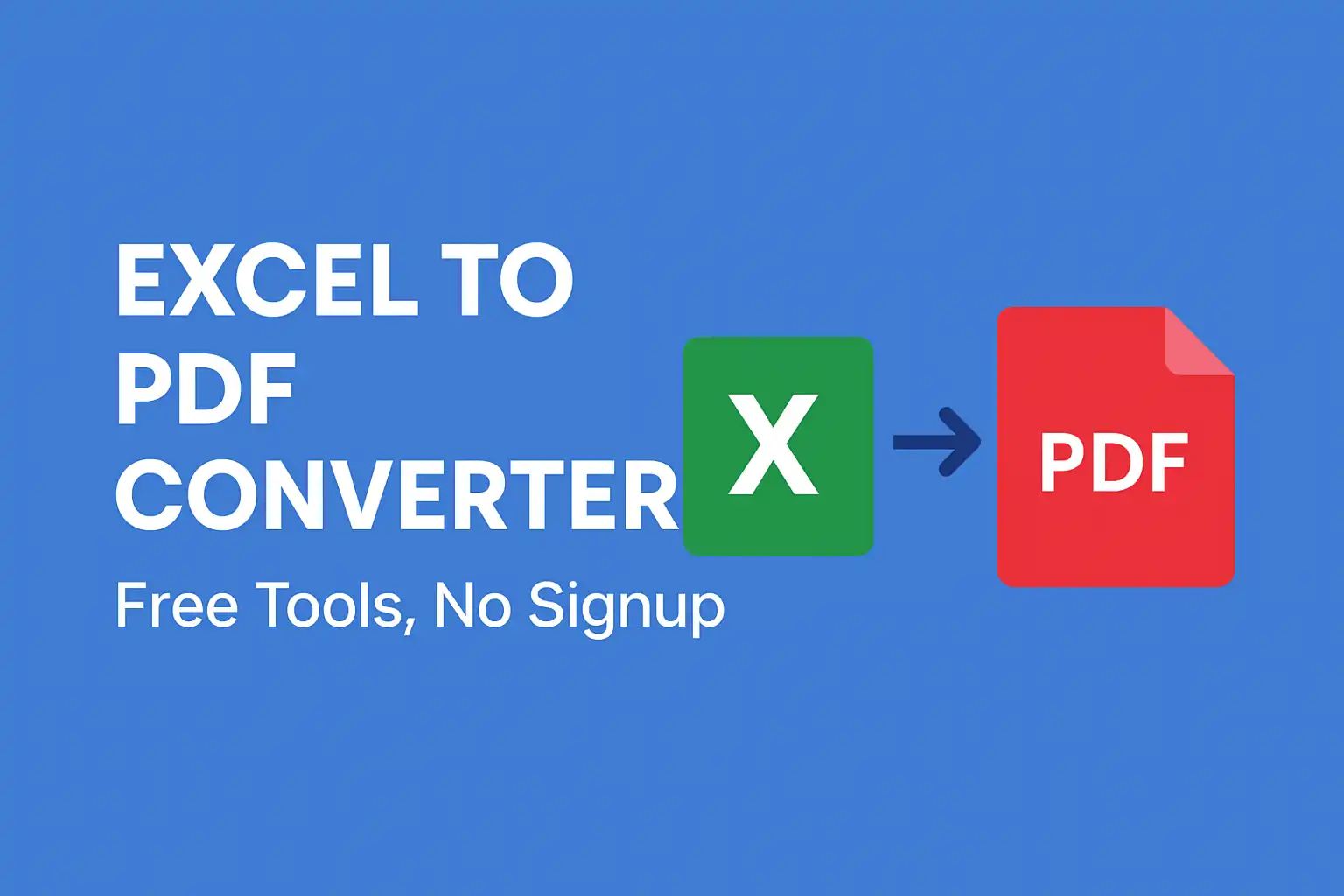 How to Convert Excel to PDF (Free Tools, No Signup Required)